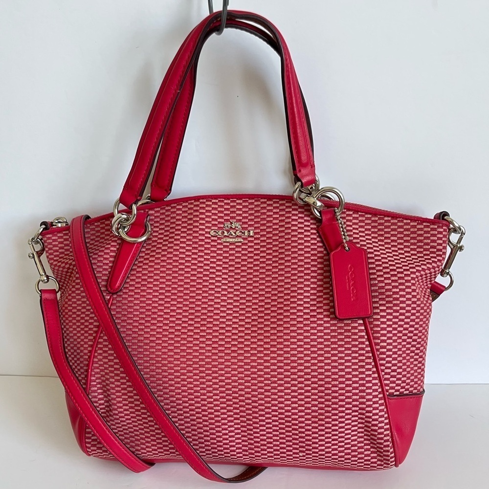 COACH Jacquard Kelsey Satchel Small Crossbody Bag F57244